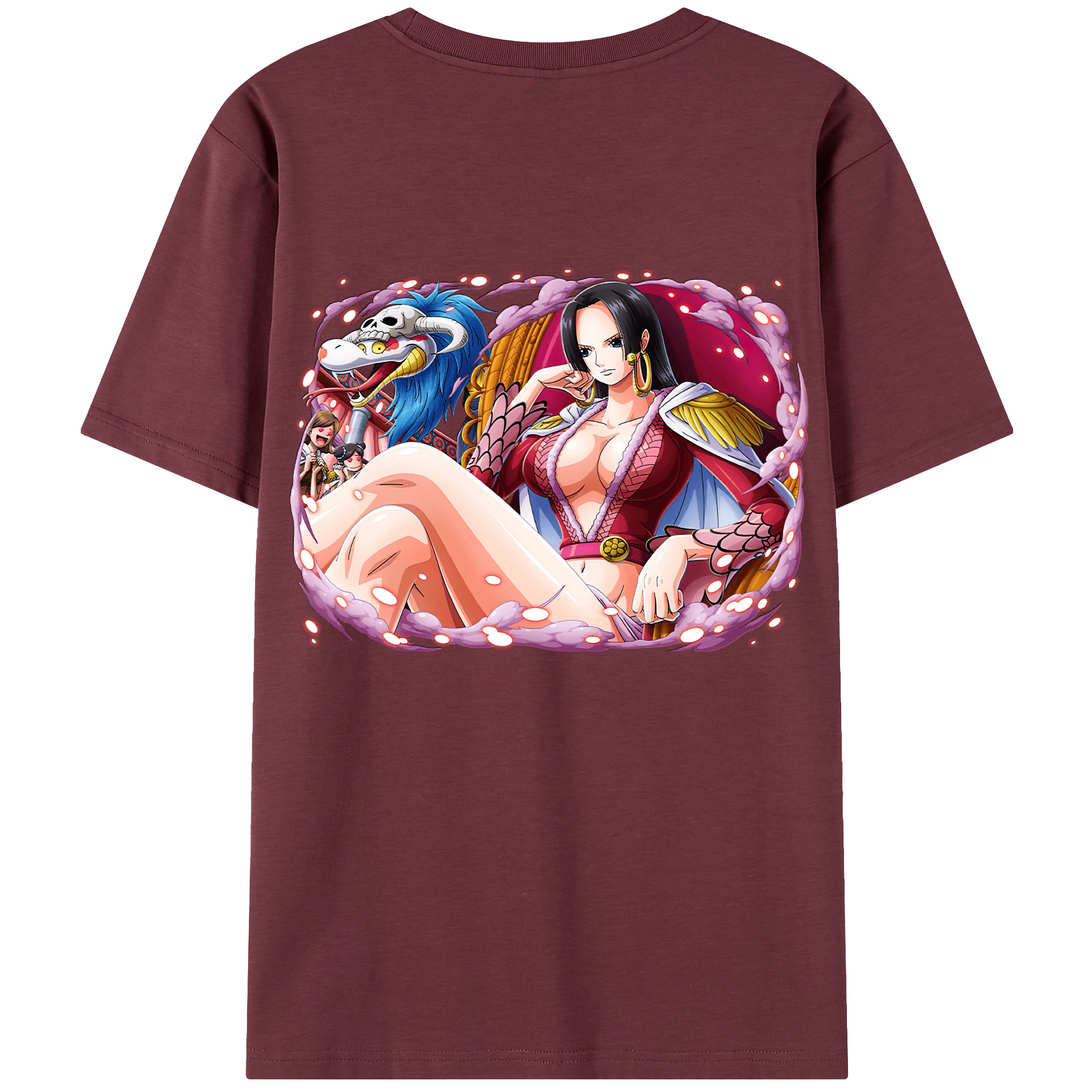ワンピース ボア・ハンコック ONE PIECE Boa·Hancock 綿100％半袖Tシャツ（背面プリント）